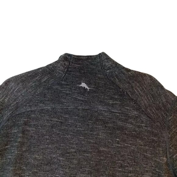 Tommy Bahama 1/4 Zip Gray Pullover Sweater Adult Size Large Crew-Neck - Picture 8 of 10